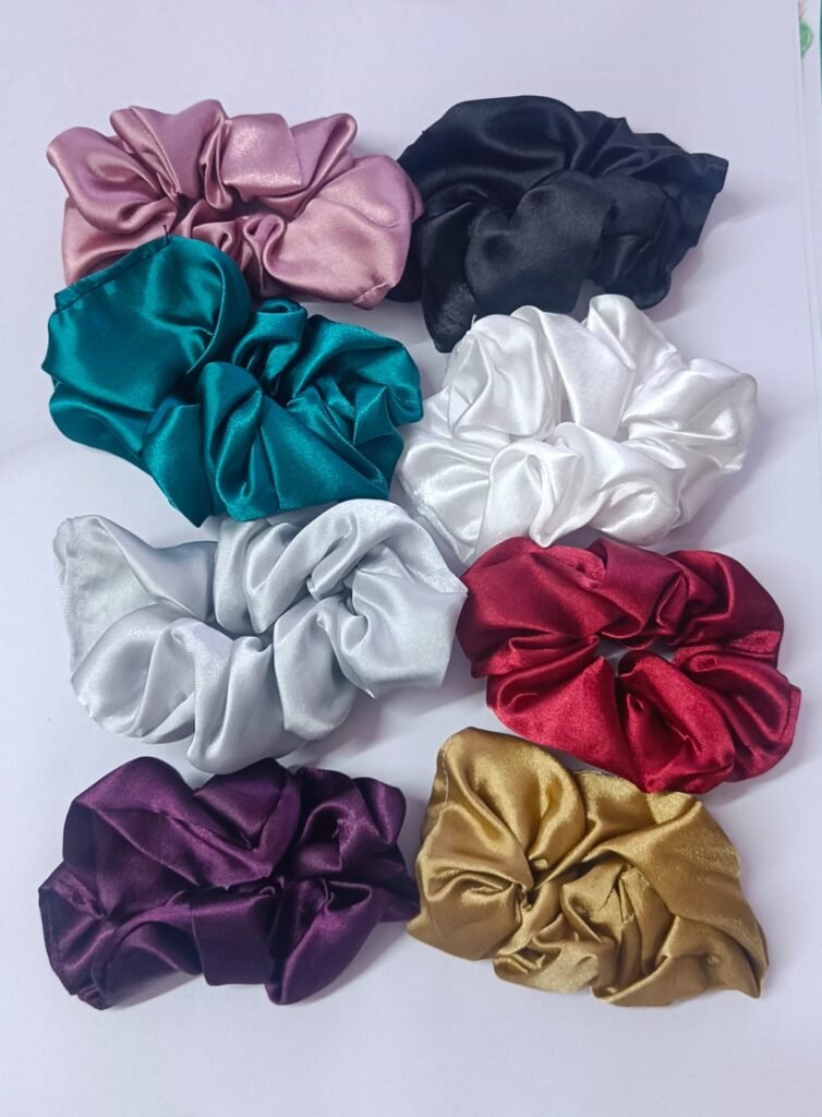 Satin Scrunchies - Set of 8 colours